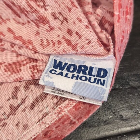 3/$20 WORLD CALHOUN Canadian Flag Burnout Tunic Tshirt Vneck Canada Day Top - Picture 11 of 12